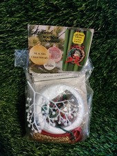 RARE LeeWards MR  MRS CLAUS WREATH Vtg Sequin Bead Christmas Ornament Kit