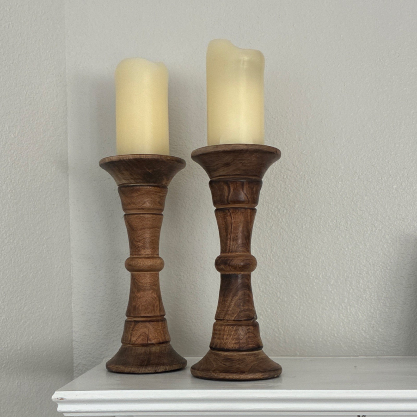 S Decorative 12 Inch Natural Finish Pair