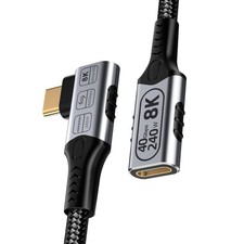 short right angle usb c extension 2FT Compatible with Thunderbolt 4 2 ft