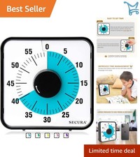 60-Minute Mechanical Visual Timer Classroom Kids Adults Magnetic Blue
