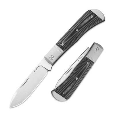 KIZER Trestle D Nitro-V Aluminum & Black UltreX Micarta Taschenmesser V3760A1