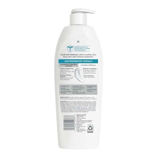 Cur&eacute;l Itch Defense Calming Body Lotion, Moisturizer for Dry, Itchy Skin, 20