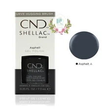 CND Shellac UV Gel Polish 0.25 oz NIB Asphalt