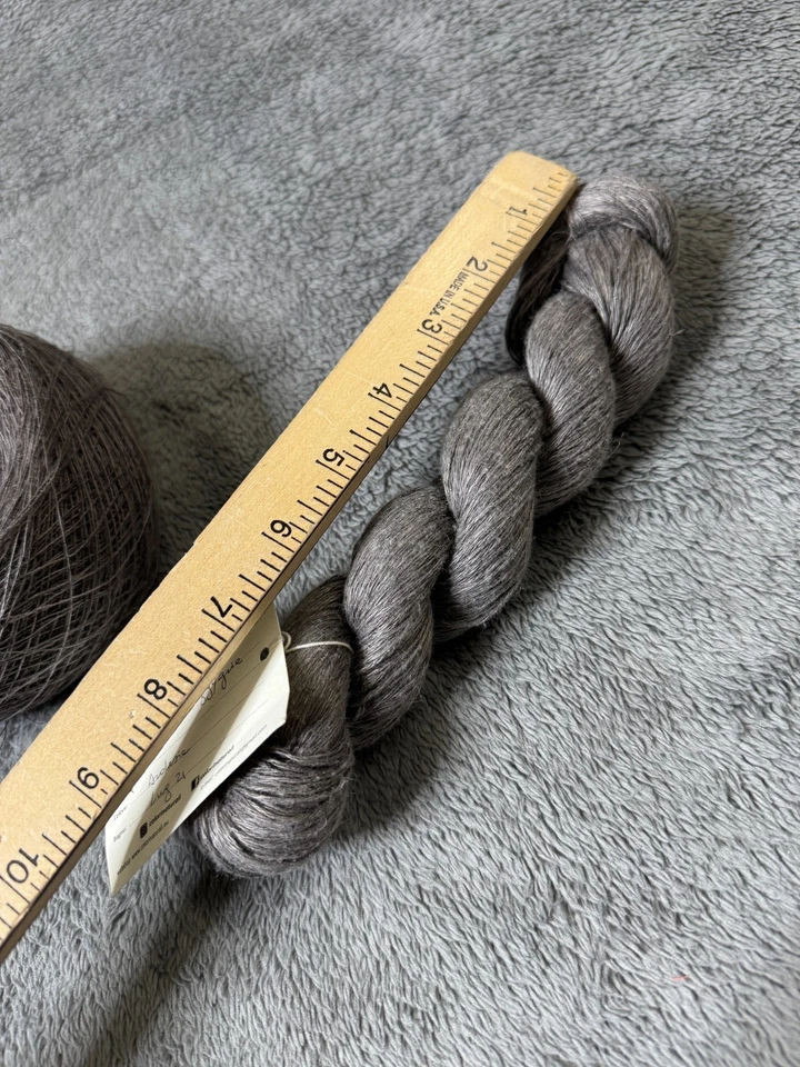 HILO COLORI NATURALI 4 madejas 2 pasteles lino y cáñamo árbol ahumado gris Italia Foto 2 de 4