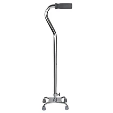McKesson Chrome Steel Small Base Quad Cane 30 to 39" Height 4 Ct
