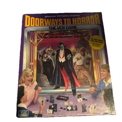 VINTAGE 1986  PRESSMAN DOORWAYS TO HORROR VCR GAME  COMPLETE