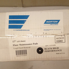 Floor Maintenance Pads  Norton 54227 Black 17" / 5 IN A BOX