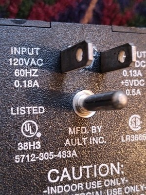 Power Supply Ault Inc Commercial Telephone And Computer Related 3 Prong Adapter