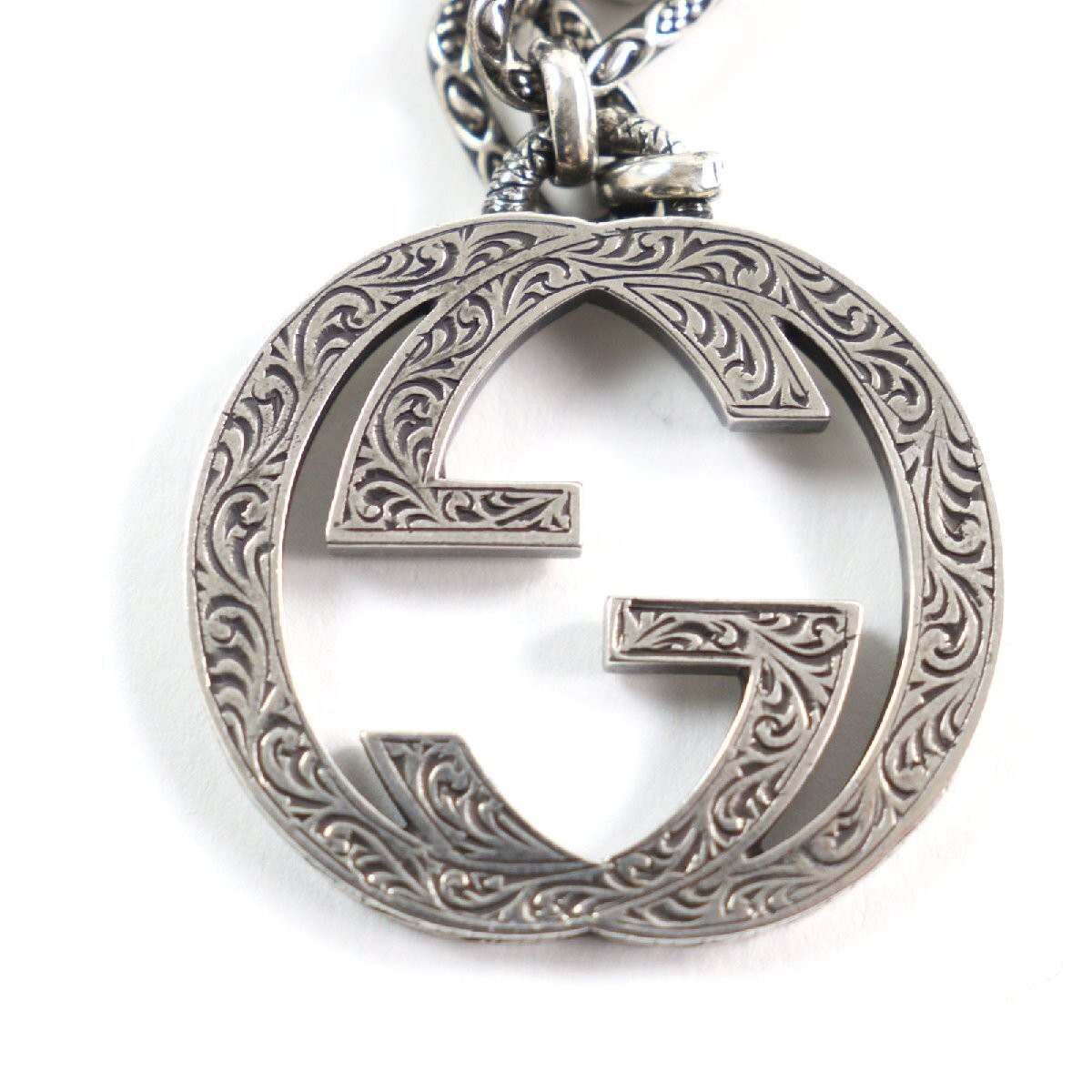 GUCCI Arabesque Interlocking G Textured Long Chai… - image 6