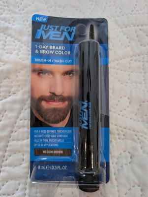 Just for Men 1-Day Beard & Brow Color, Temporary Dye for Beard and Eyebrow
