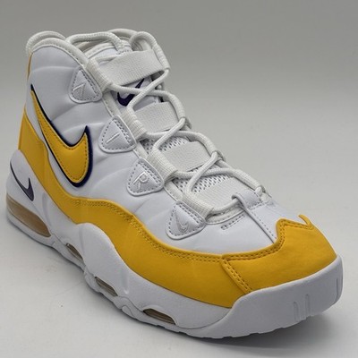 Nike Air Max Uptempo '95 Lakers White Yellow CK0892 102 Mens Size 10 NEW Shoes