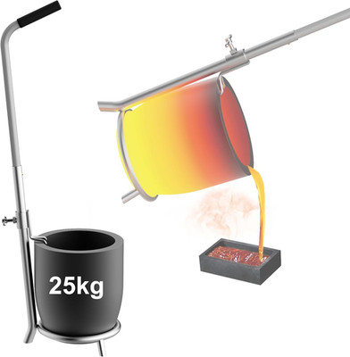 Mmasters 25Kg Crucible and Tongs Rack for Smelting Metal with a Silicon Carbide
