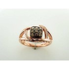 LeVian Ring Chocolate Diamond Cocktail Ring in 14K Rose Gold 3/8 cts Size 6.5 — photo 1