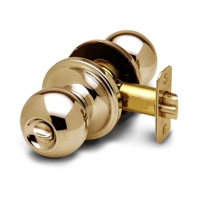 Copper Creek Privacy Door Knob, Polished Brass, ANSI Grade 3, 1 Pack
