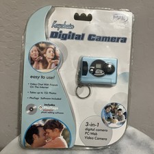 Keychain 3 In 1 Digital Camera, PC Web, Video Camera Blue NEW Great GIFT