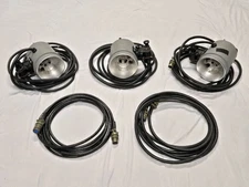 3 Type D Dynalite Blower Cooled Flash Heads & 2-16' Extension Cords -PLEASE READ
