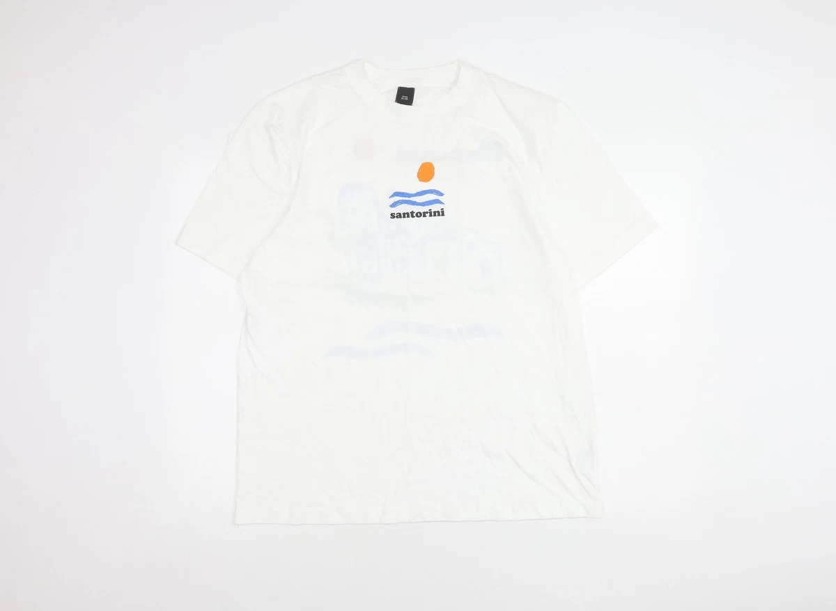 T-shirt River Island Blanc Col Rond – Homme Taille S – Manches Courtes – Très Bon état