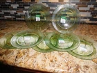 New Vintage 7 Pyrex spring green swirl Festiva 10 1/2" plate USA  retired