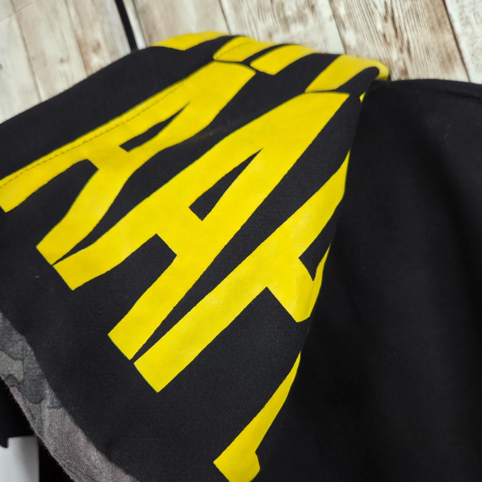Aape by Bathing Ape Button Snap Hooded Hooded Varsity Jacket Black Youth Size XL image 13