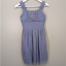 Speechless Kids Dress Shimmering Knee Length Blue Purple - Size 14