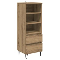 Schmales Highboard In Artisan-Eiche 40X36X110 Cm Holzwerkstoff