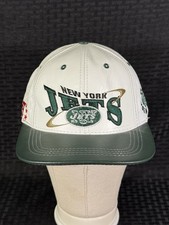 Vintage New York Jets Leather Baseball Hat NF...