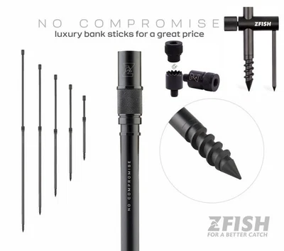 Bank Stick Black 30-180cm Rutenhalter Rutenständer Bankstick  "NO COMPROMISE" - Bild 1 von 4