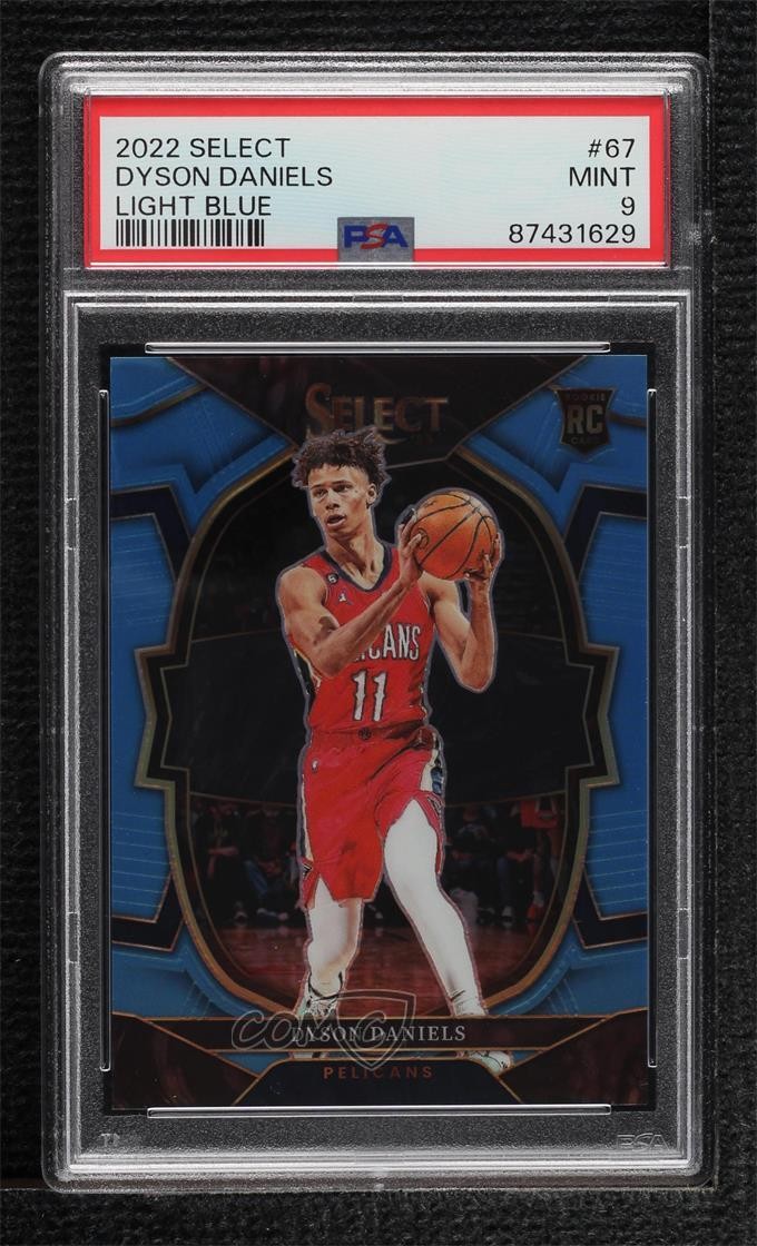 2022 Panini Select Concourse Light Blue Prizm /299 Dyson Daniels PSA 9 MINT 02u0