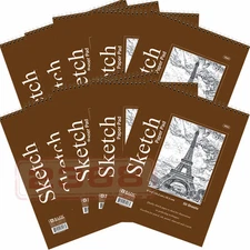 10 Pc 6"x 8" High Quality Spiral Premium Quality Sketch Book Paper Pad 50 Sheet 