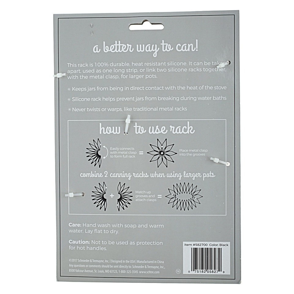 Silicone Canning Rack Schroeder & Tremayne 8 inch Diameter Heat