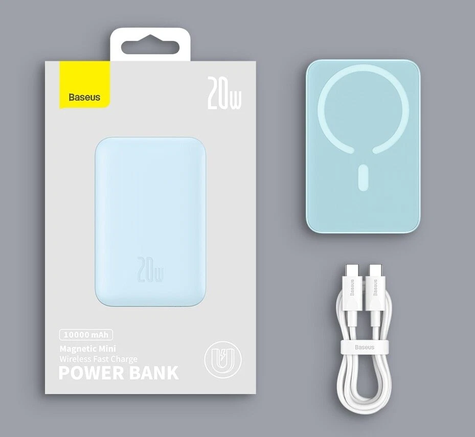 10000mAh Magnetic Wireless Fast Charge Power Bank with Auto-Wake
