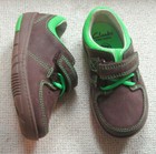 Clarks Hook & Loop Leather Upper Shoes