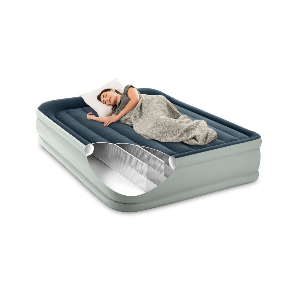 Intex Elevated 18″ Premium Comfort Queen Air Mattress with 