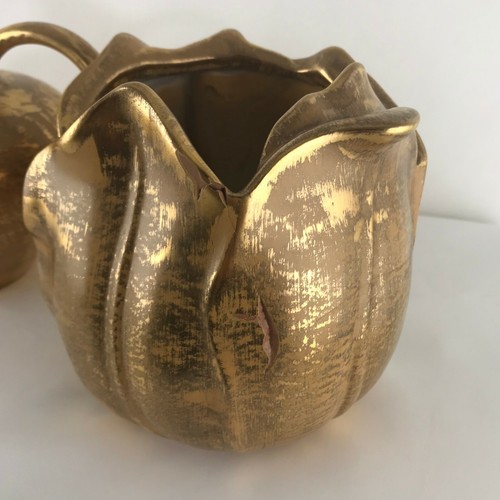 Stangl Granada vaso di fiori di tulipano oro 5145 e vaso brocca - Foto 11 di 12