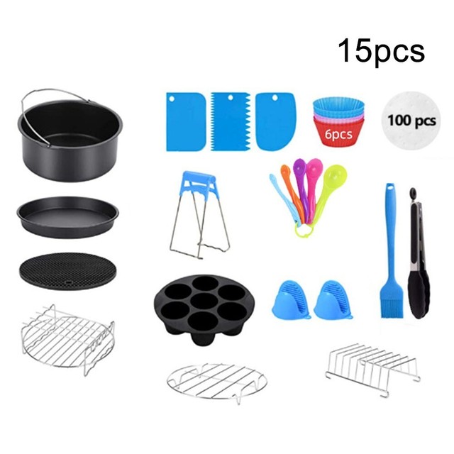 Kitchen Tool Kitchen Part 8 Inch Air Fryer Accessories Cup Cake Pan Frying Cage Kitchen Tool Kitchen Part 8 Inch Air Fryer Accessories Cup Cake Pan Frying Cage