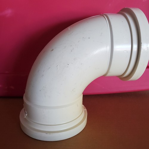 Mueller PVC SDR35 Sewer 4" 90 degree Long Turn Elbow with Gasket - Picture 4 of 7