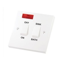 Selectric 20A Double Pole Dual Immersion Heater Sink/Bath Switch Neon 20 Amp