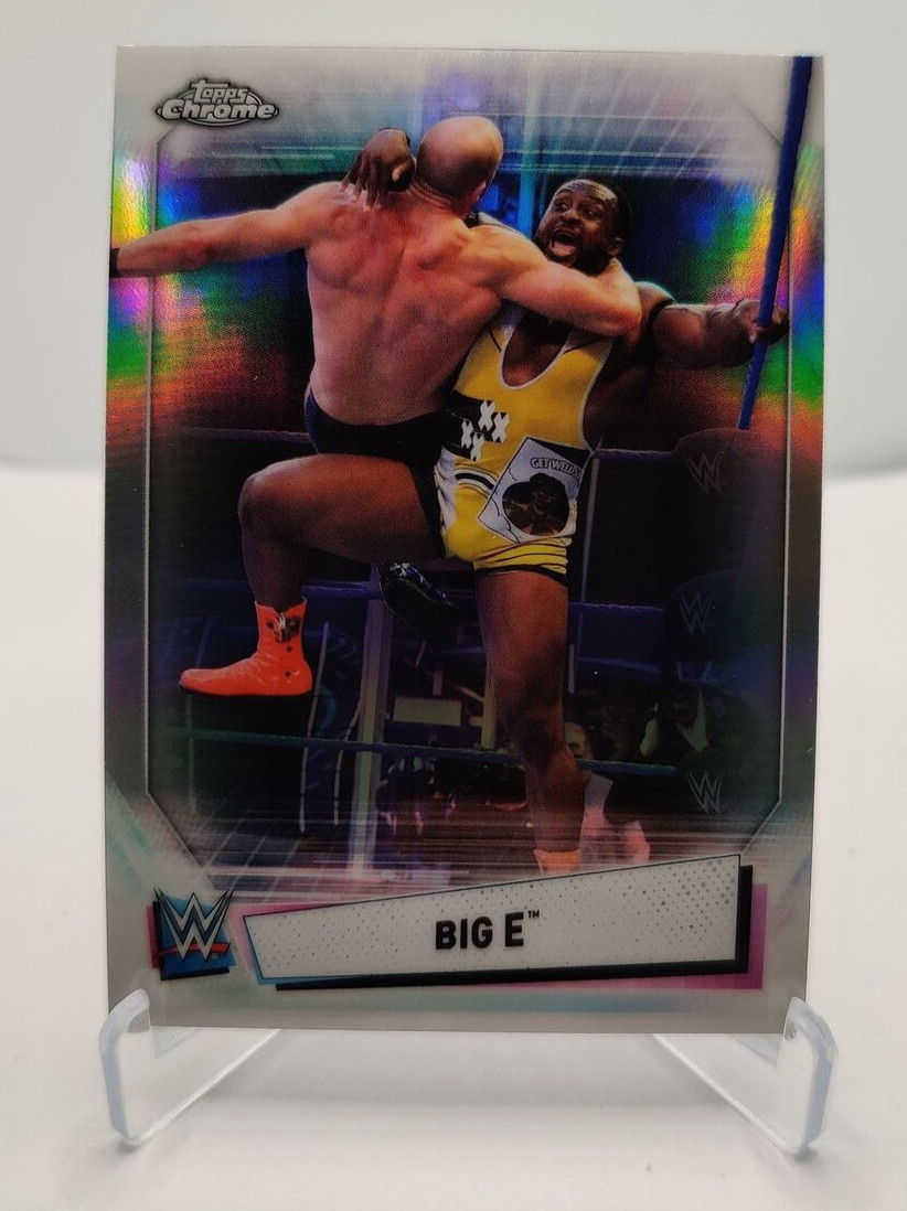 Big E 2021 Topps Chrome WWE Refractor #51 SmackDown wrestling card