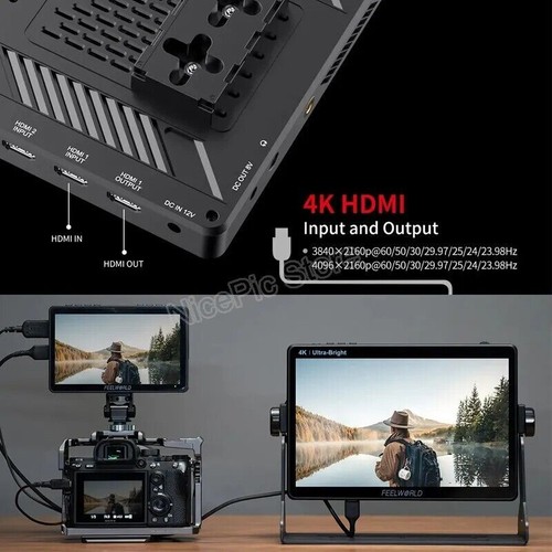 FEELWORLD LUT11H 10.1" 2000nit Director Monitor Full HD 4K HDMI for DSLR Cameras - Picture 5 of 6