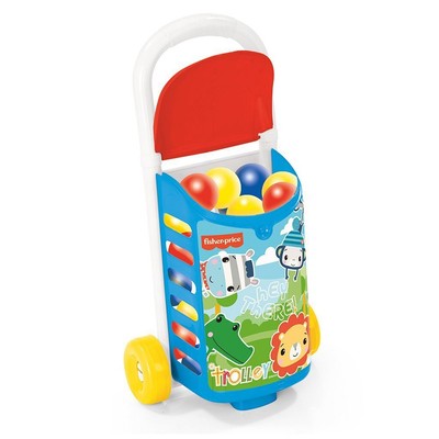 Dolu fisher price trolley with balls 25 pieces