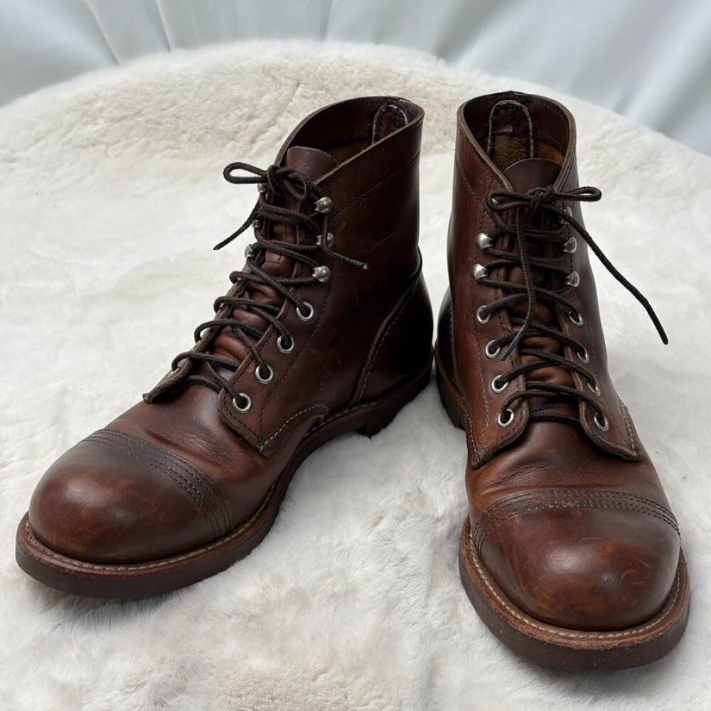 Red Wing Boots 8111 iron ranger US:7.5D Leather Brown 037045d | eBay