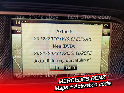 Mercedes Benz Europe NTG 4.5 4.7 Map Update + Activation Code V20 2022/2023