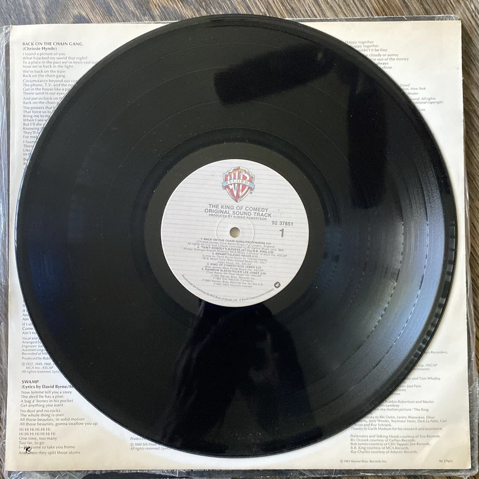 King Of Comedy original Soundtrack Orig Record VG - Image 3 of 4