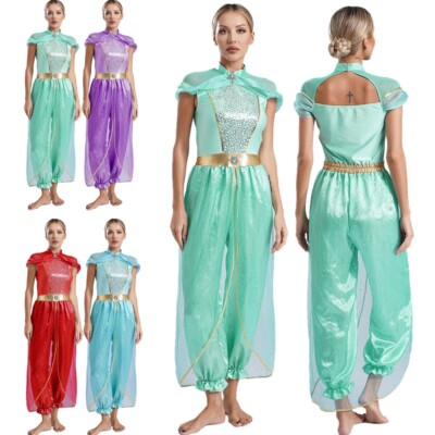 Damen Halloween Maskerade Overall Bühnenshow Performance Pailletten Bodysuit