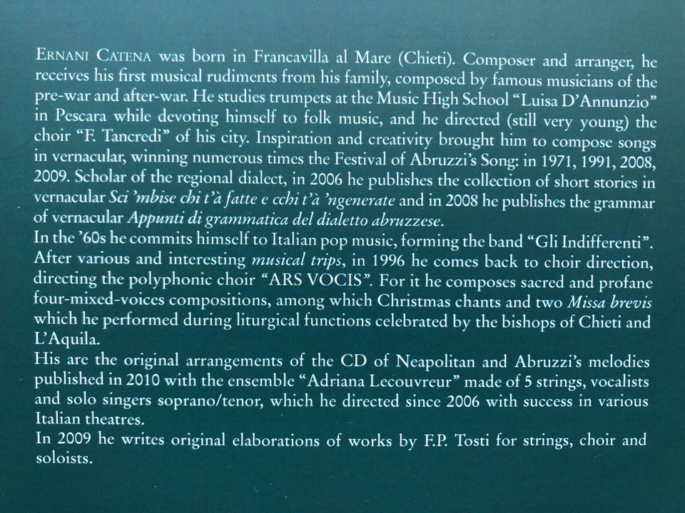 Ernani Catena: 23 Souvernirs for String Quintet - Orpheus Score and Parts - Image 4 of 4