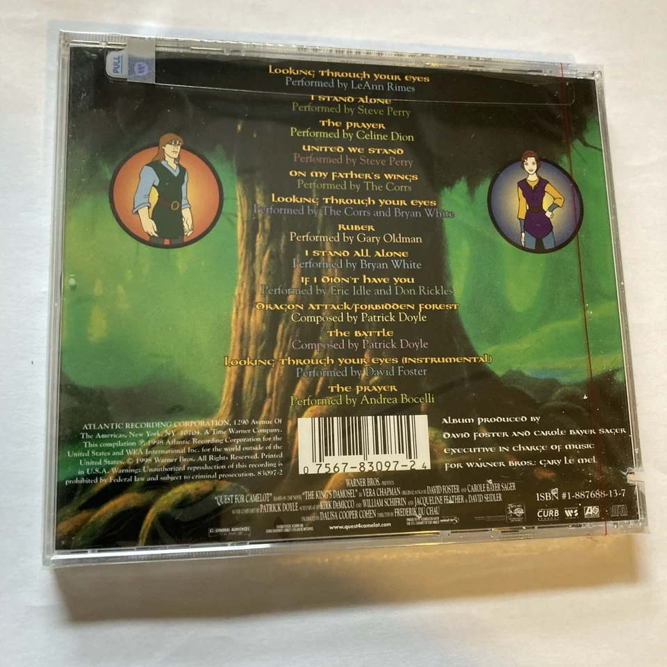 Patrick Doyle QUEST FOR CAMELOT Animation Film CD Soundtrack SEALED DISC NEW - Image 2 of 4