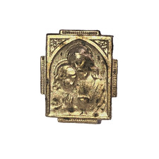 Antique First Holy Communion Pin Gold Tone 16 x 13 mm