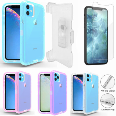 For Apple iPhone 11/11 Pro Max Clear Case w/Clip Fits Otterbox Defender  Screen