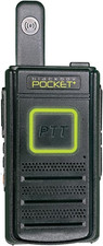 Pocket 3G 2-Way UHF Radio; 400-470 Mhz; 16 Channels; Scan Function; Battery Save