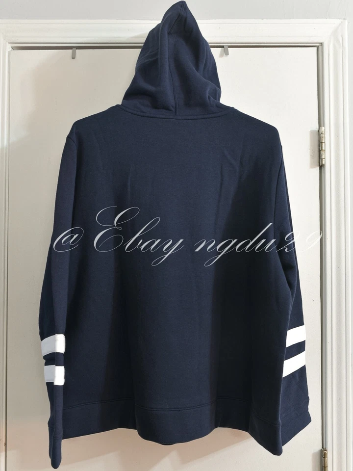 Sudadera con capucha polar para mujer Nautica en azul Foto 4 de 4